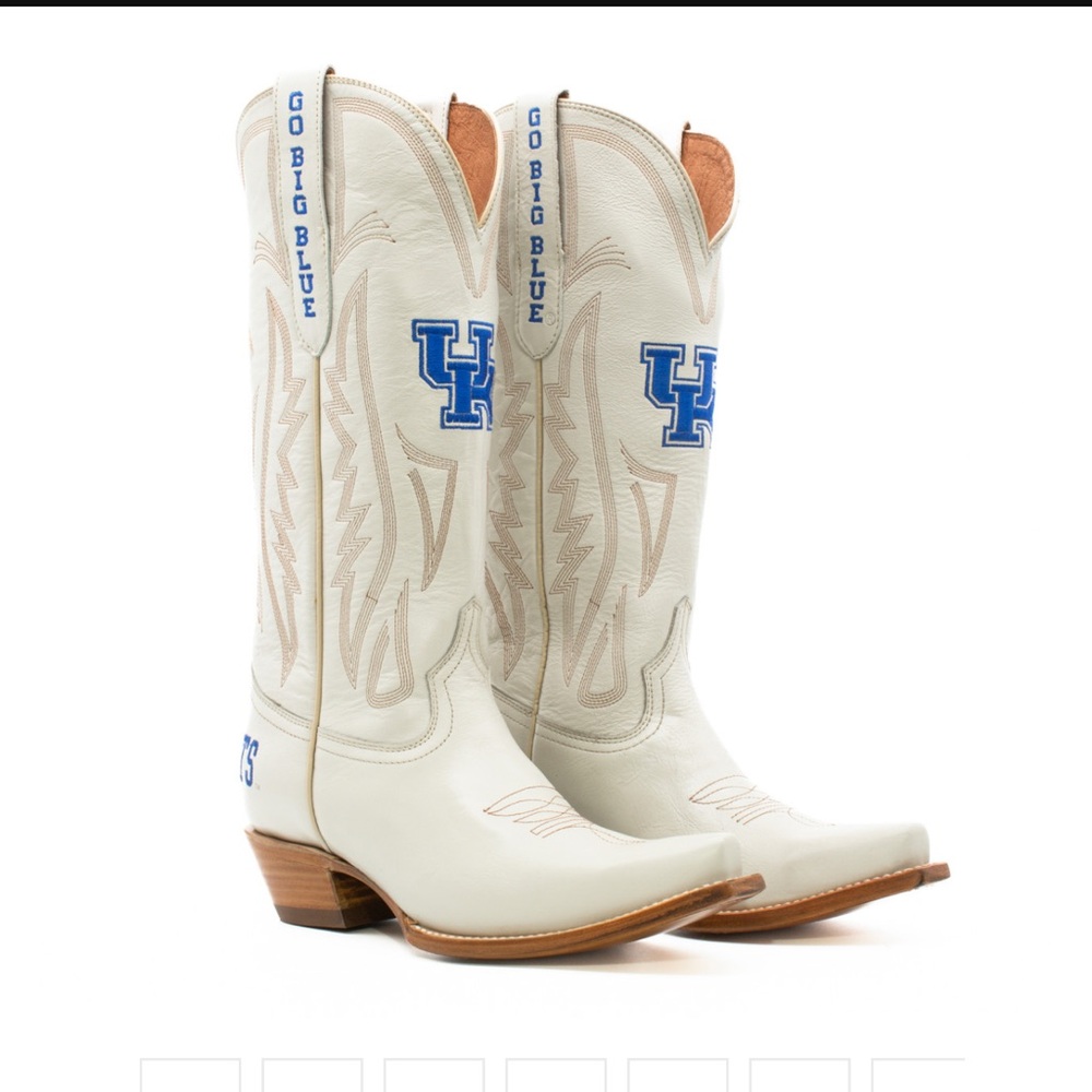 Game Day White Western Boots with UK worn Once!